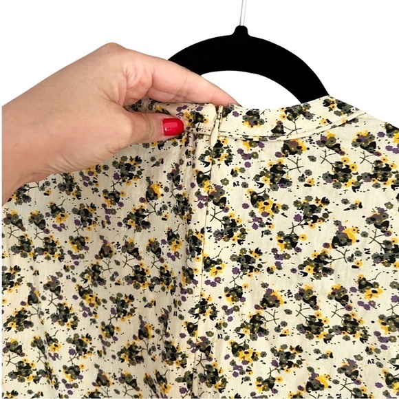 ZADIG & VOLTAIRE Runaway Floral Yellow Piping Short Summer Mini Dress M - Picture 5 of 10